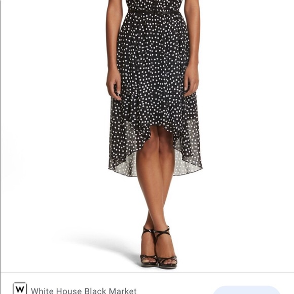 White house Black market polka dot dress size 4 - Picture 14 of 15
